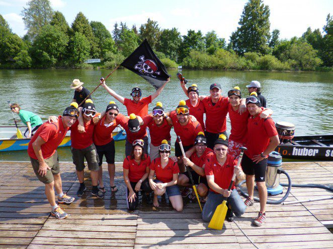 Drachenbootrennen Teilnehmergruppe