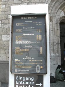Ulmer Münster: Infotafel