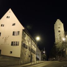 Stadtberg Leipheim mit Blauer Ente und St. Veit