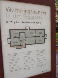 Fuggerei Augsburg Weltkriegsbunker Tafel