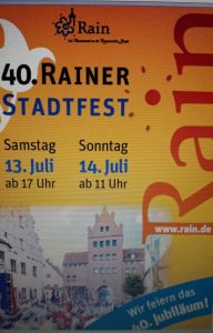 Stadtfest Rain am Lech Flyer